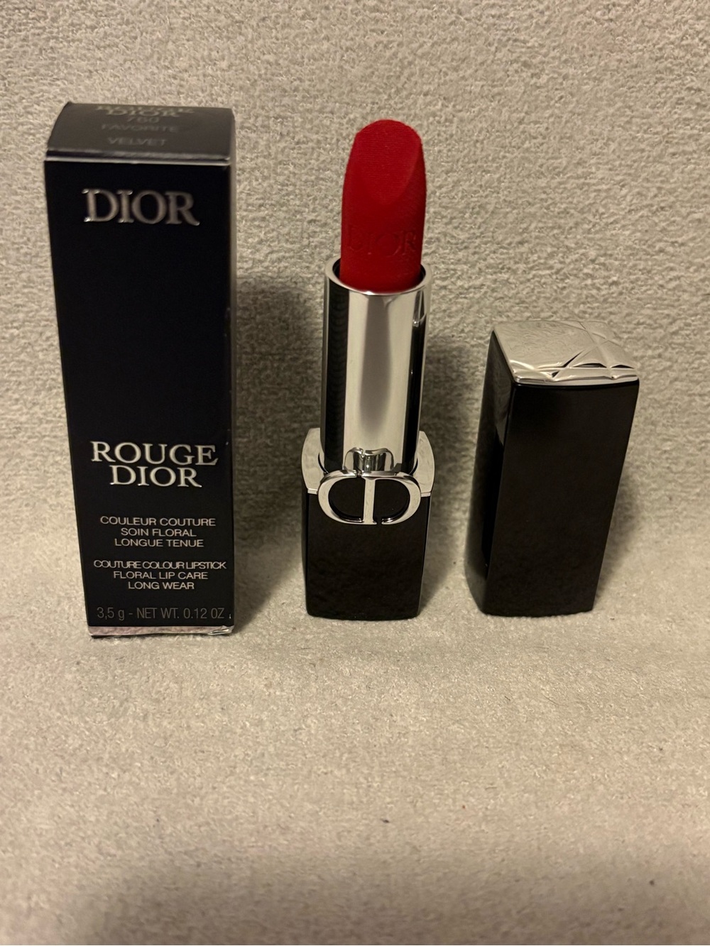 DIOR 760 Favorite Velvet Rouge Dior Refillable Lipstick  Full Size Brand New!!